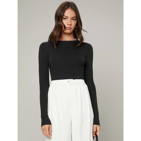 Solid Slim Sweater fitted minimalist grey beige - Picture 4 of 12